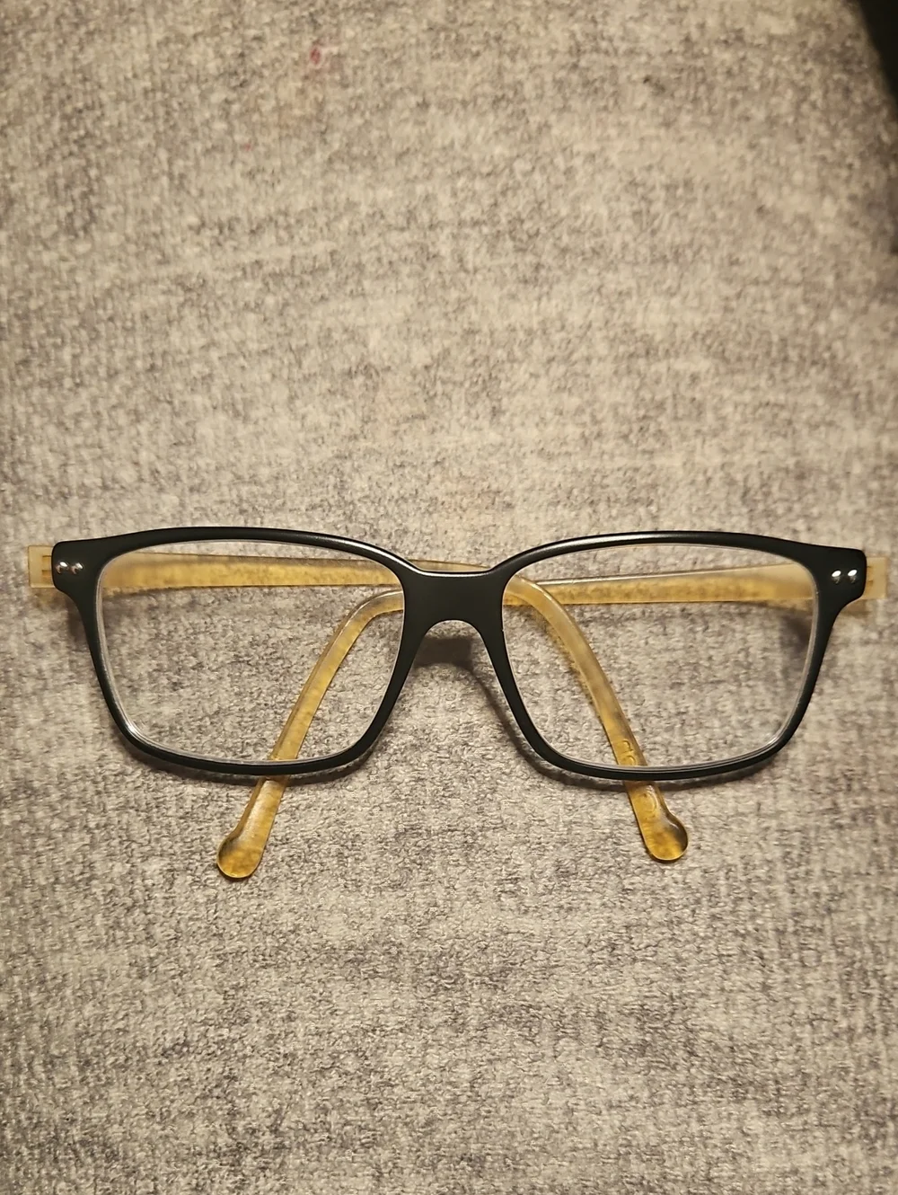 iGreen Black Front Eyeglasses with Amber Tortoise Temples